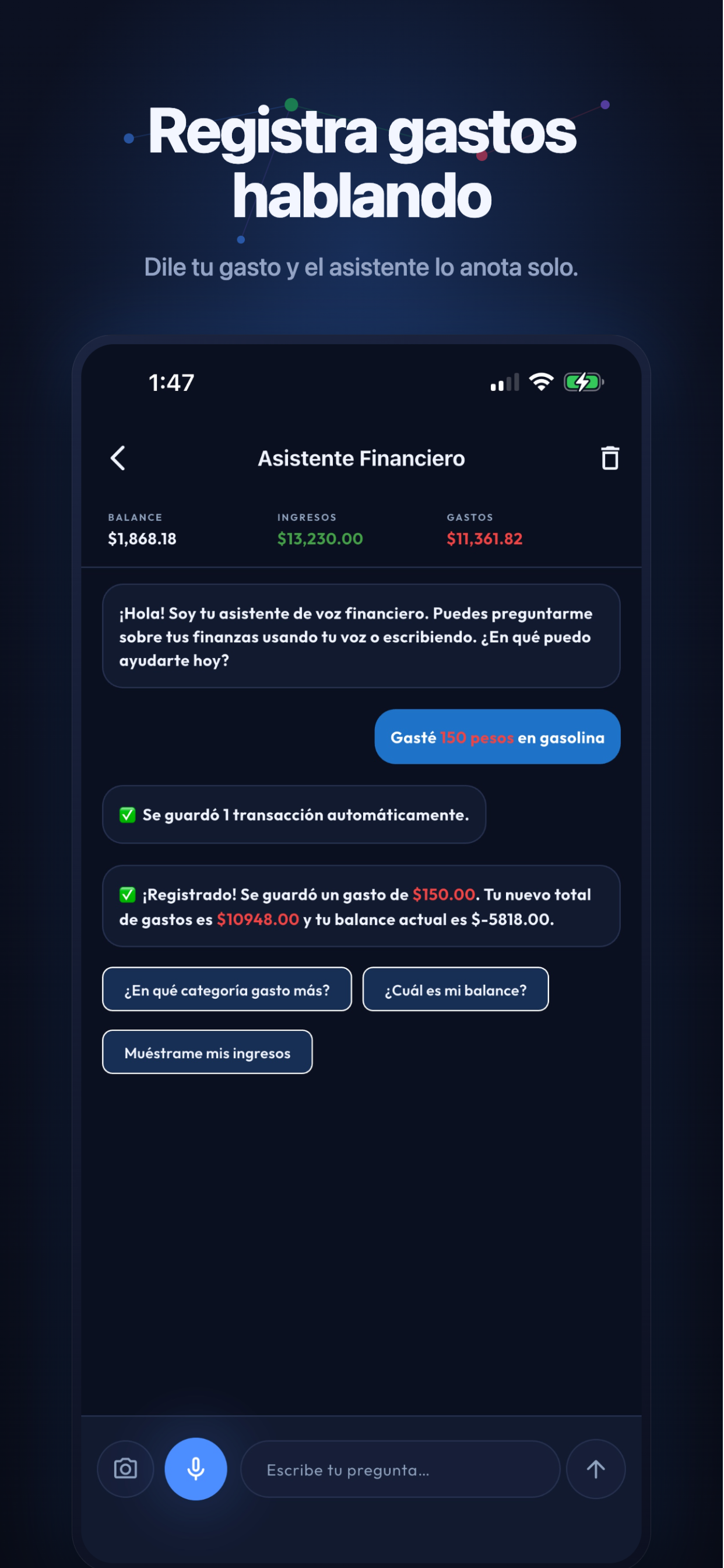 Asistente financiero