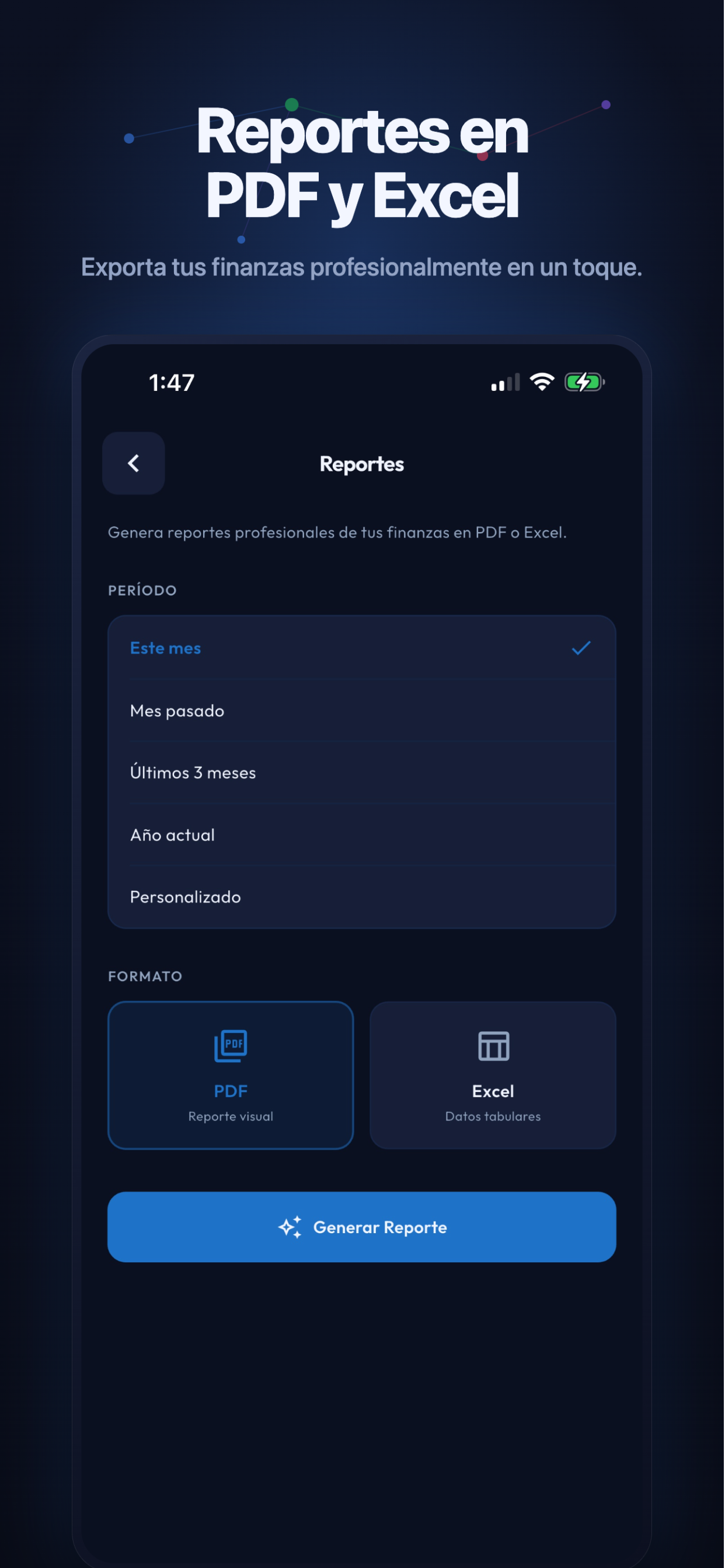 Reportes PDF y Excel