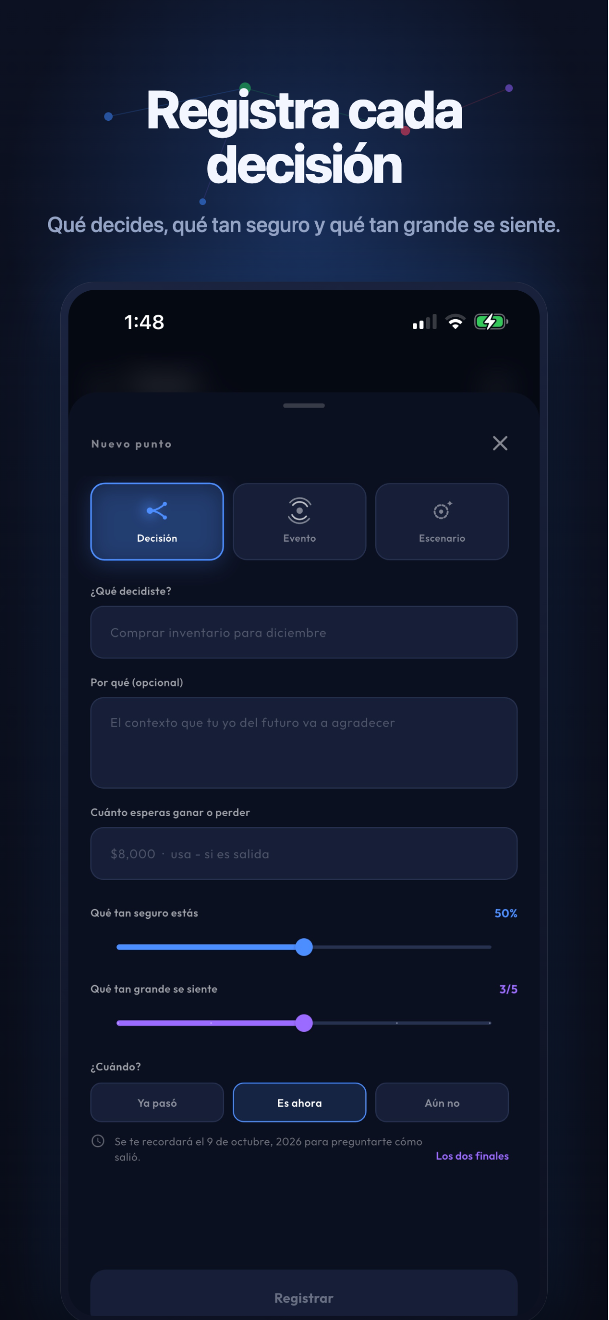 Registro de decisiones